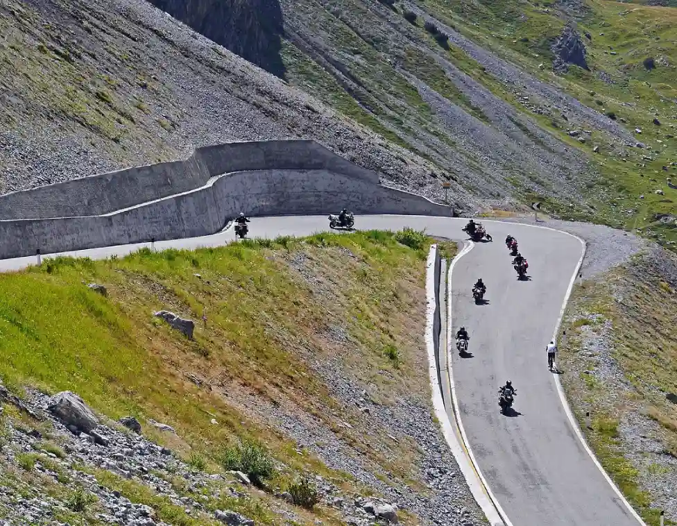 trajectoires à moto